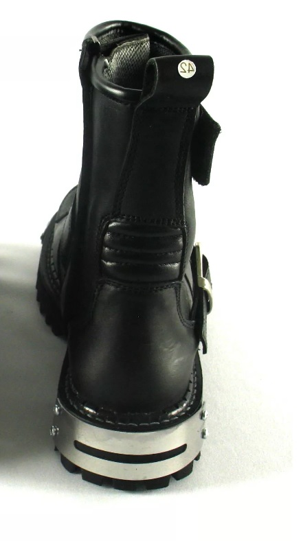 Black leather Motorcycle Boots